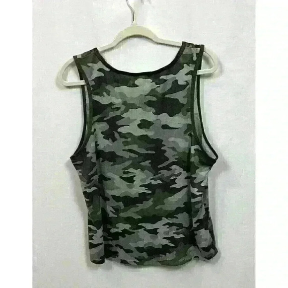 Lucky Brand Womens XXL Green Camo Soft Tank Top Poly/Spandex Stretch Lightweight - Picture 7 of 7